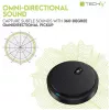 Konferences mikrofons TECHLY 362725, USB Type-A vadu savienojums, daudzvirzienu, 3 m diapazons, 100–16000 Hz, 680 Ω, metāla korpuss, 2 m kabelis