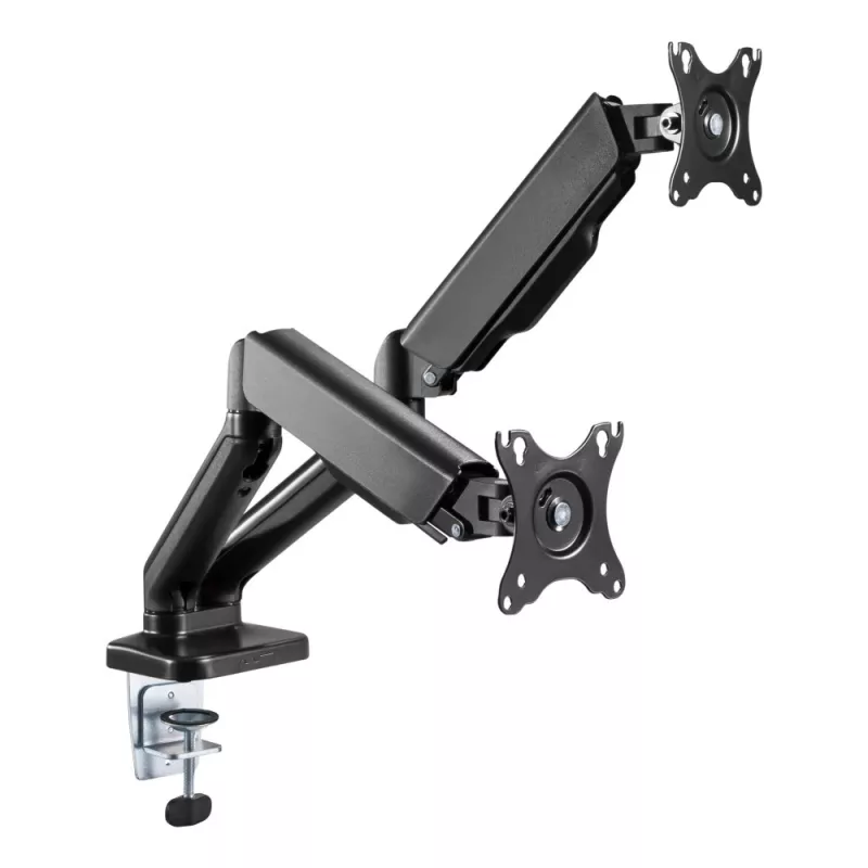 Techly ICA-LCD 462B galda monitora turētājs, gāzes atspere, 17–32 collas (43,2–81,3 cm), 9 kg, VESA 75x75/100x100, melns