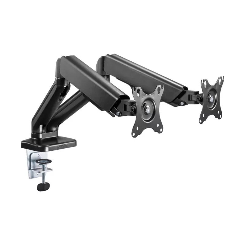 Techly ICA-LCD 462B galda monitora turētājs, gāzes atspere, 17–32 collas (43,2–81,3 cm), 9 kg, VESA 75x75/100x100, melns