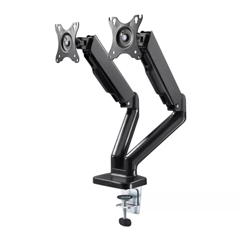 Techly ICA-LCD 462B galda monitora turētājs, gāzes atspere, 17–32 collas (43,2–81,3 cm), 9 kg, VESA 75x75/100x100, melns