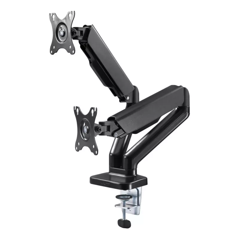Techly ICA-LCD 462B galda monitora turētājs, gāzes atspere, 17–32 collas (43,2–81,3 cm), 9 kg, VESA 75x75/100x100, melns