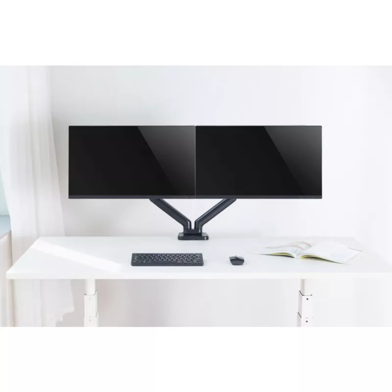 Techly ICA-LCD 462B galda monitora turētājs, gāzes atspere, 17–32 collas (43,2–81,3 cm), 9 kg, VESA 75x75/100x100, melns