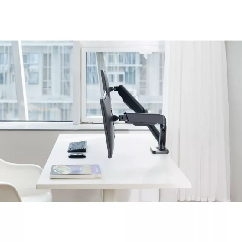 Techly ICA-LCD 462B galda monitora turētājs, gāzes atspere, 17–32 collas (43,2–81,3 cm), 9 kg, VESA 75x75/100x100, melns