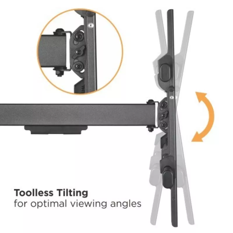 Techly ICA-PLB 490 TV kronšteins/statīvs 2,03 m (80 collas) melns