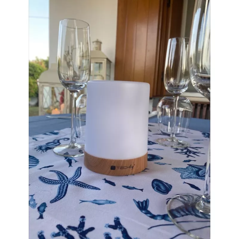 Galda lampa Techly I-LED TOUCH 1.6 W balta LED skārienvadība