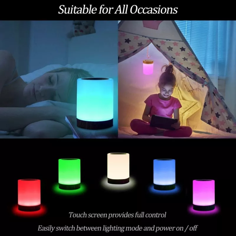 Galda lampa Techly I-LED TOUCH 1.6 W balta LED skārienvadība