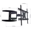 Techly 40-65 īpaši plāns pilnas kustības LCD TV sienas stiprinājuma kronšteins, melns ICA-PLB 171L
