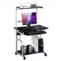 Techly Compact Multi-Function Computer Desk, Glossy Melns ICA-TB 7800BK
