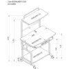 Techly Compact Multi-Function Computer Desk, Glossy Melns ICA-TB 7800BK