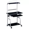 Techly Compact Multi-Function Computer Desk, Glossy Melns ICA-TB 7800BK
