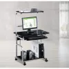 Techly Compact Multi-Function Computer Desk, Glossy Melns ICA-TB 7800BK