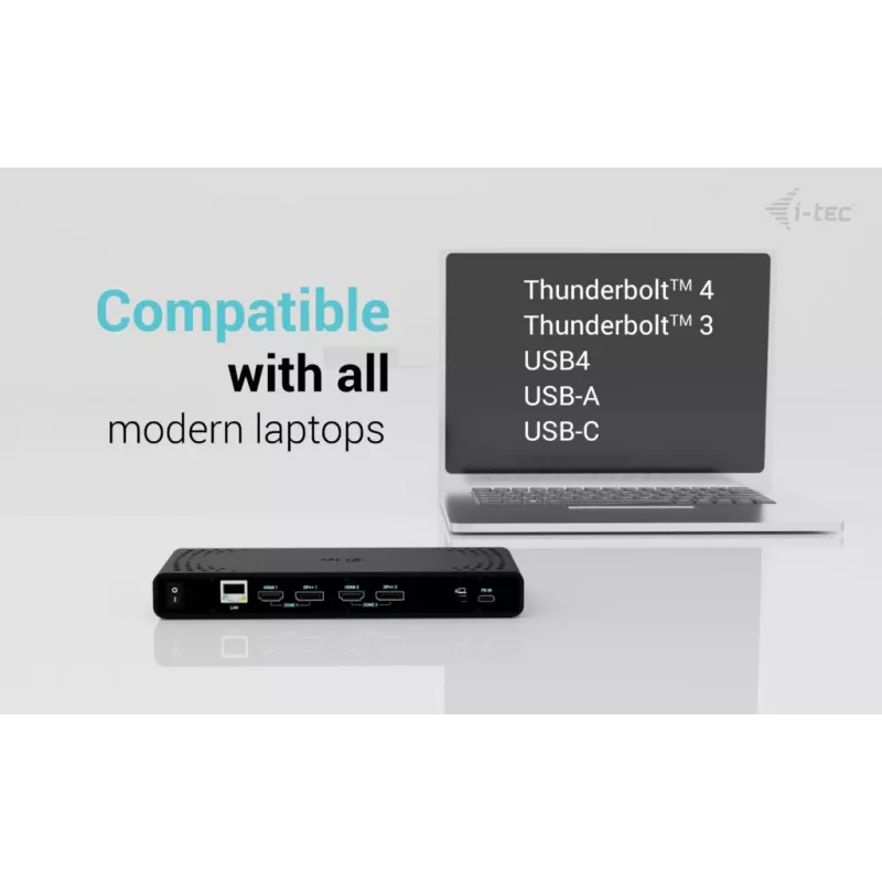 i-tec Universal Dual 4K Display Docking Station + Power Delivery 85W