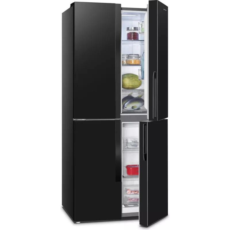 Gorenje G600 NRM818EMB side-by-side ledusskapis Brīvstāvošs 427 L Melns