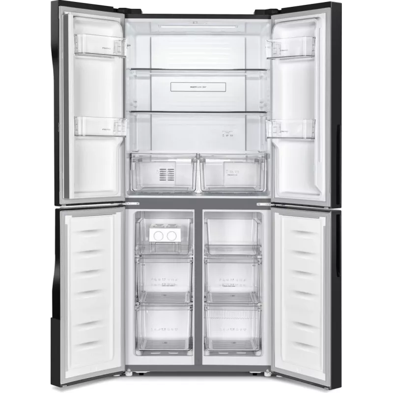 Gorenje G600 NRM818EMB side-by-side ledusskapis Brīvstāvošs 427 L Melns
