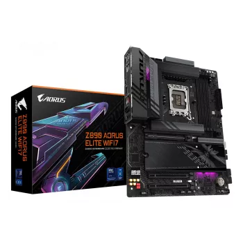 Mātesplate GIGABYTE Z890 AORUS ELITE WIFI7, Intel Z890 mikroshēmojums, LGA 1851, ATX, DDR5, 4x DIMM, 4x M.2, Wi‑Fi 7, 2.5Gb LAN