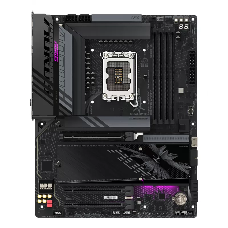 Mātesplate GIGABYTE Z890 AORUS ELITE WIFI7, Intel Z890 mikroshēmojums, LGA 1851, ATX, DDR5, 4x DIMM, 4x M.2, Wi‑Fi 7, 2.5Gb LAN
