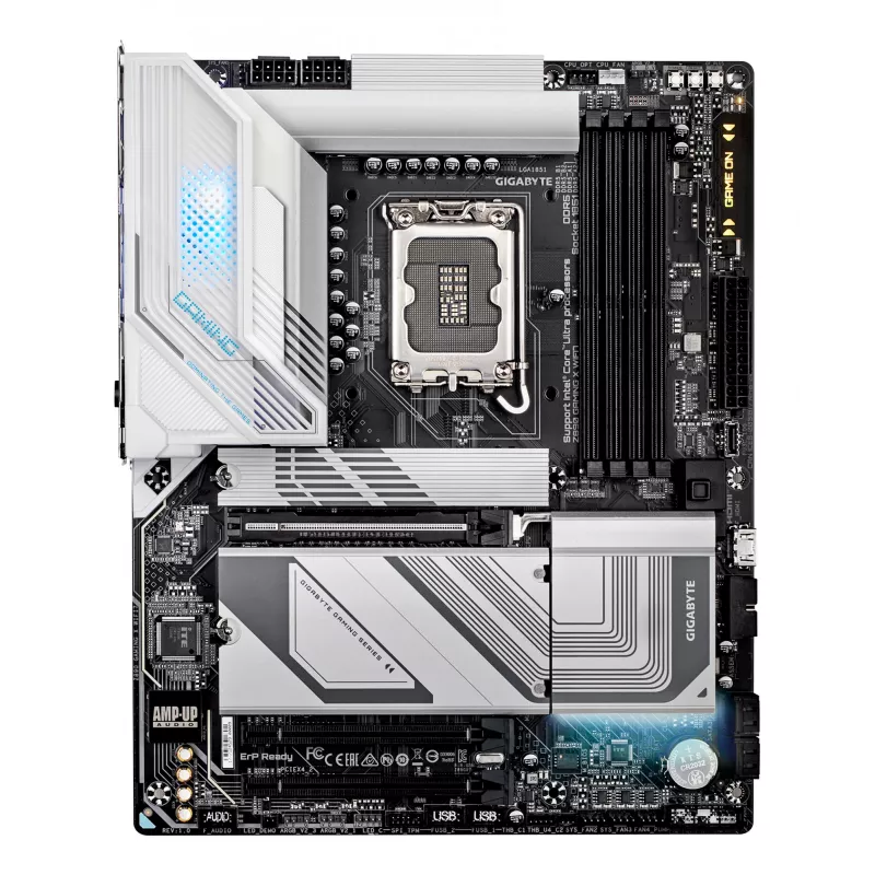 GIGABYTE Z890 GAMING X WIFI7 mātesplate - Atbalsta Intel Core Ultra (Series 2) procesorus, 16+1+2 fāzes VRM, līdz 8800MHz DDR5 (OC), 1xPCIe 5.0 + 3xPCIe 4.0, Wi-Fi 7, 2.5GbE LAN, USB 4