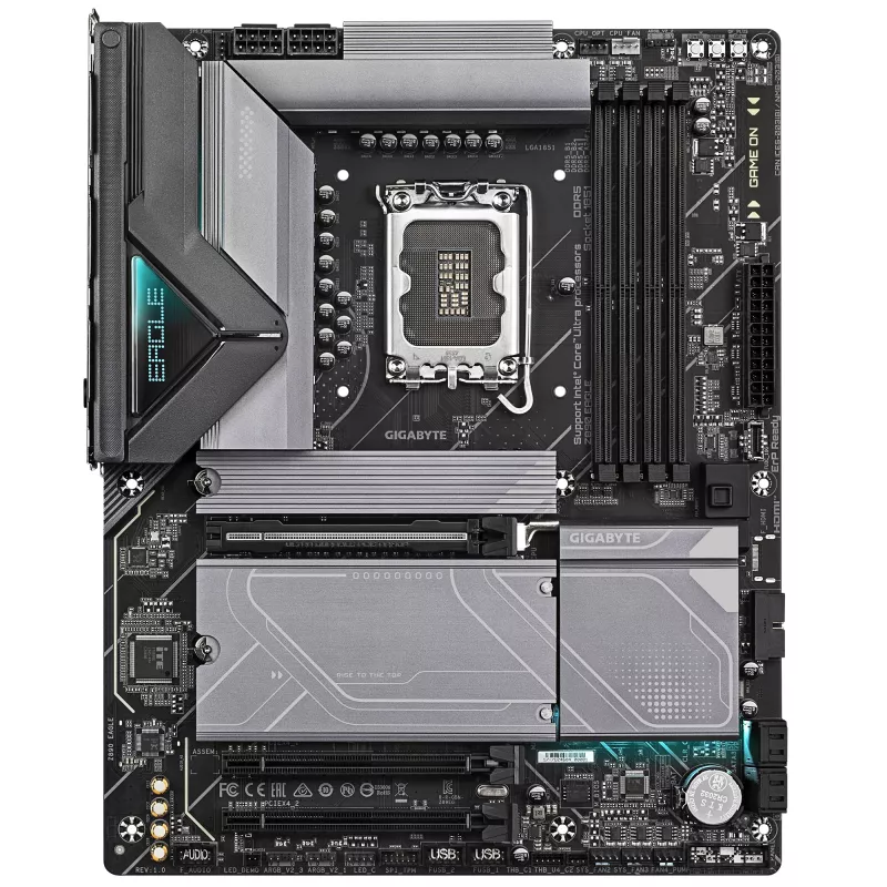 GIGABYTE Z890 EAGLE mātesplate - atbalsta Intel Core Ultra (2. sērijas) CPU, 14+1+2 fāžu VRM, līdz 8800MHz DDR5 (OC), 1xPCIe 5.0 M.2 + 3xPCIe 4.0 M.2, 2.5GbE LAN, USB4