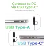 ICY BOX IB-180MS-C31 USB 3.2 Gen 2 (3.1 Gen 1) Type-C Melns
