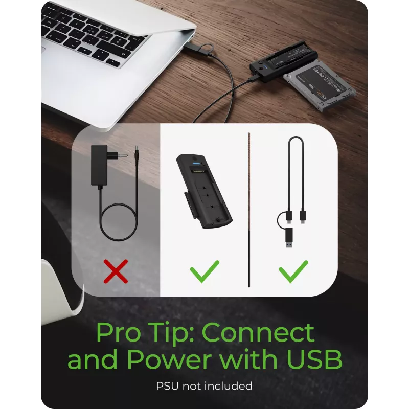 ICY BOX IB-180MS-C31 USB 3.2 Gen 2 (3.1 Gen 1) Type-C Melns