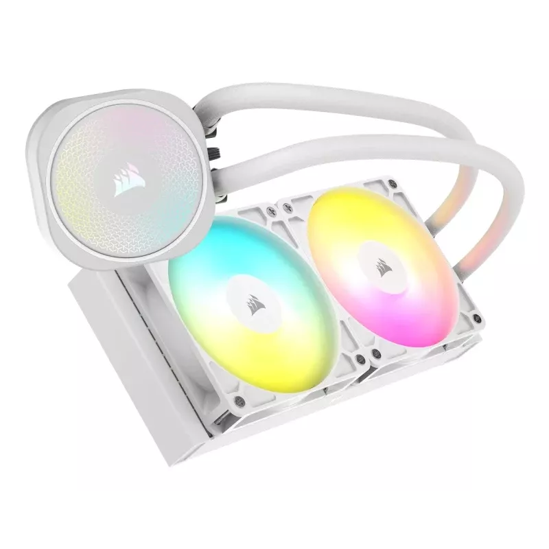 CORSAIR Nautilus 240 Rs ArGB šķidruma procesora universālais šķidruma dzesētājs, balts
