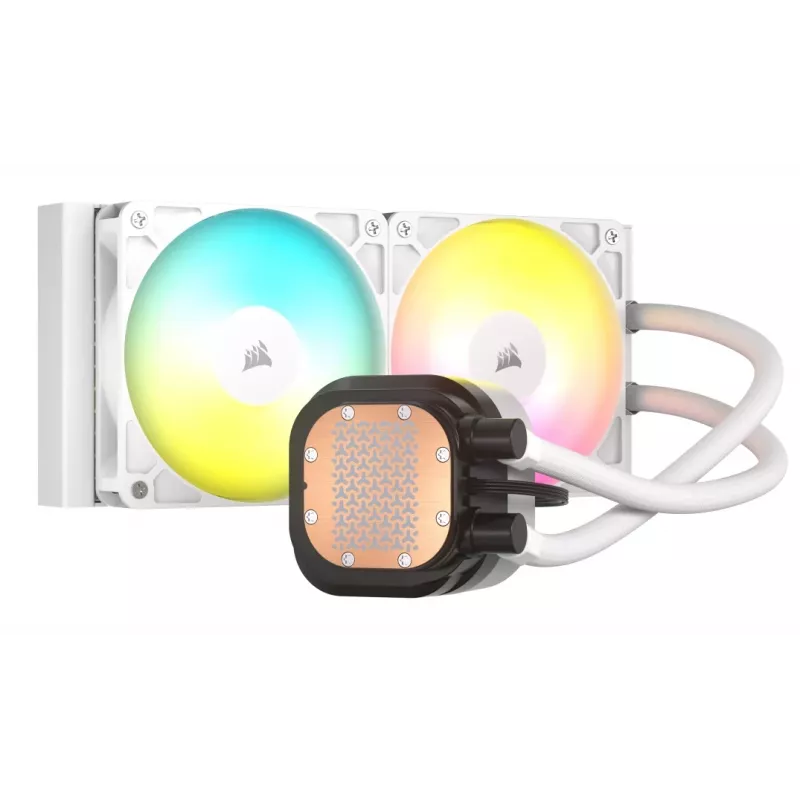 CORSAIR Nautilus 240 Rs ArGB šķidruma procesora universālais šķidruma dzesētājs, balts