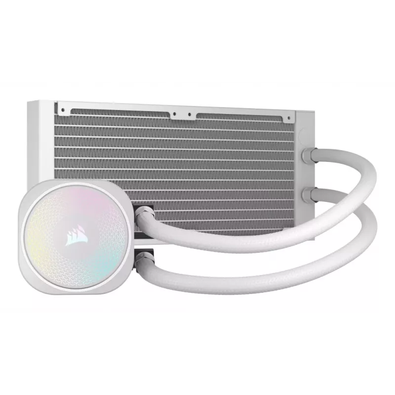 CORSAIR Nautilus 240 Rs ArGB šķidruma procesora universālais šķidruma dzesētājs, balts