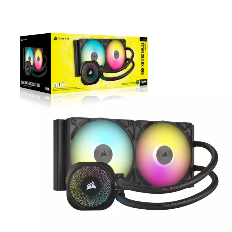 CORSAIR CPU dzesētājs - Icue Link Titan 280 Rx RGB Aio šķidruma dzesētājs