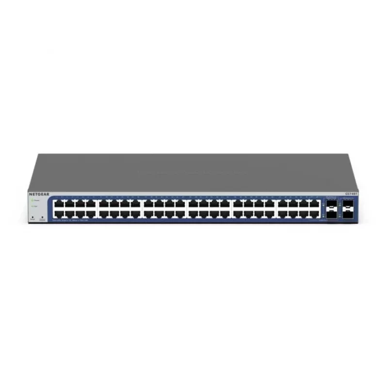 NETGEAR GS748Tv6 pārvaldīts L2/L3/L4 Gigabit Ethernet (10/100/1000) melns, pelēks