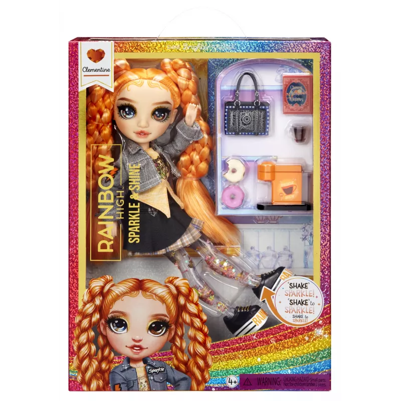 Rainbow High Sparkle & Shine modes lelles - Clementine (oranža)