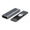 DIGITUS USB cietā diska korpuss - NVMe + SATA 10Gbps (NVMe) 6 Gbps (SATA) USB3.1 Gen2 alumīnija bezinstrumentu