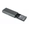Digitus USB M.2 cietā diska korpuss SSD ārējais NVMe 40Gbps USB 4.0 alumīnija bezinstrumentu DA-71158