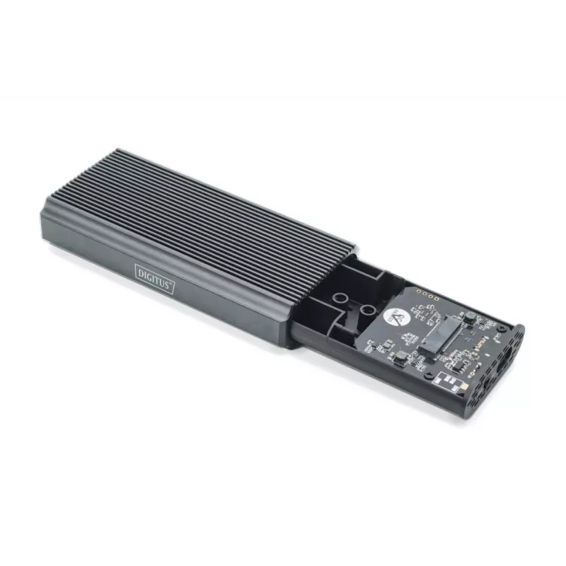 Digitus USB M.2 cietā diska korpuss SSD ārējais NVMe 40Gbps USB 4.0 alumīnija bezinstrumentu DA-71158