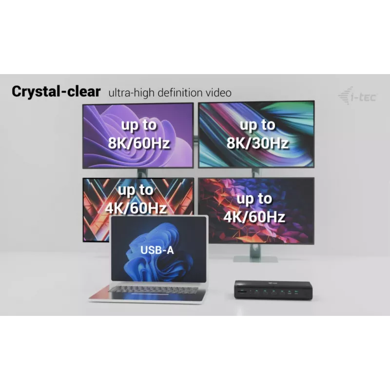 i-tec Universal 6x 4K/60Hz displeja dokstacija + 140 W barošanas padeve