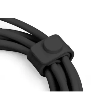 DIGITUS USB-C Silicone charging kabelis USB-A - USB-C USB 2.0 60W - 1m Melns