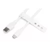 DIGITUS USB-C silikona uzlādes kabelis USB-A - USB-C USB 2.0 60W - 1m Balts