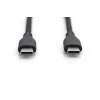 DIGITUS USB-C silikona uzlādes kabelis USB-C - USB-C USB 2.0 60W - 2m melns