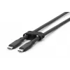DIGITUSB USB silikona savienojuma kabelis USB-C - USB-C USB 3.2 Gen1 5G 4K 100W - 2 m melns