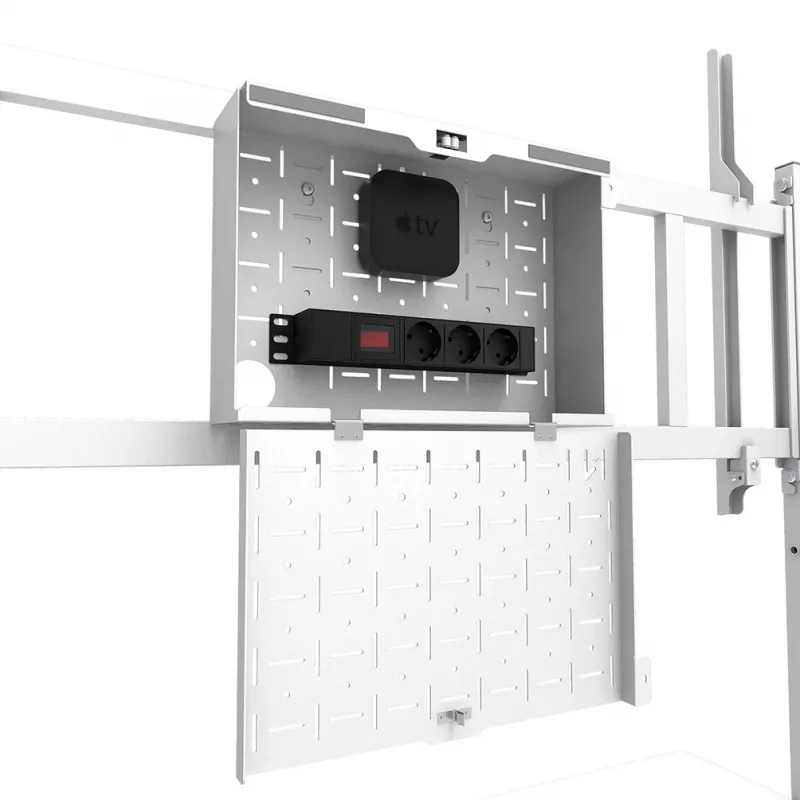 Neomounts FL50-575WH1 TV ratiņi 65-115 collas - ātra uzstādīšana - TÜV