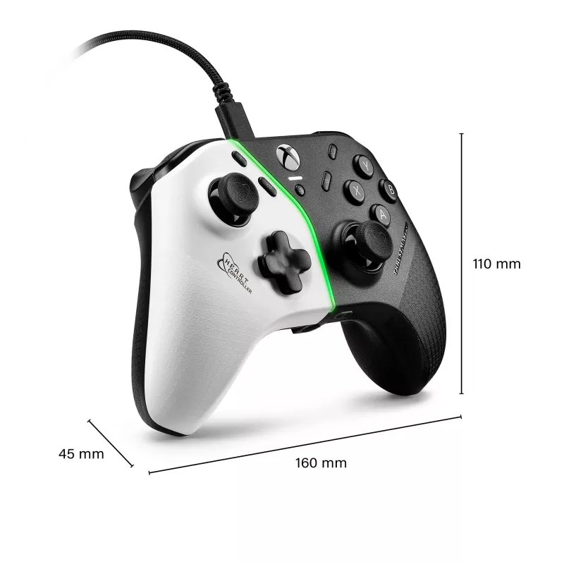 Thrustmaster H.E.A.R.T. Melns, balta USB Gamepad PC, Xbox One, Xbox One S, Xbox One X