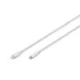 Digitus Lightning silikona savienojuma kabelis USB-C - Lightning 1m balts 60W 3A
