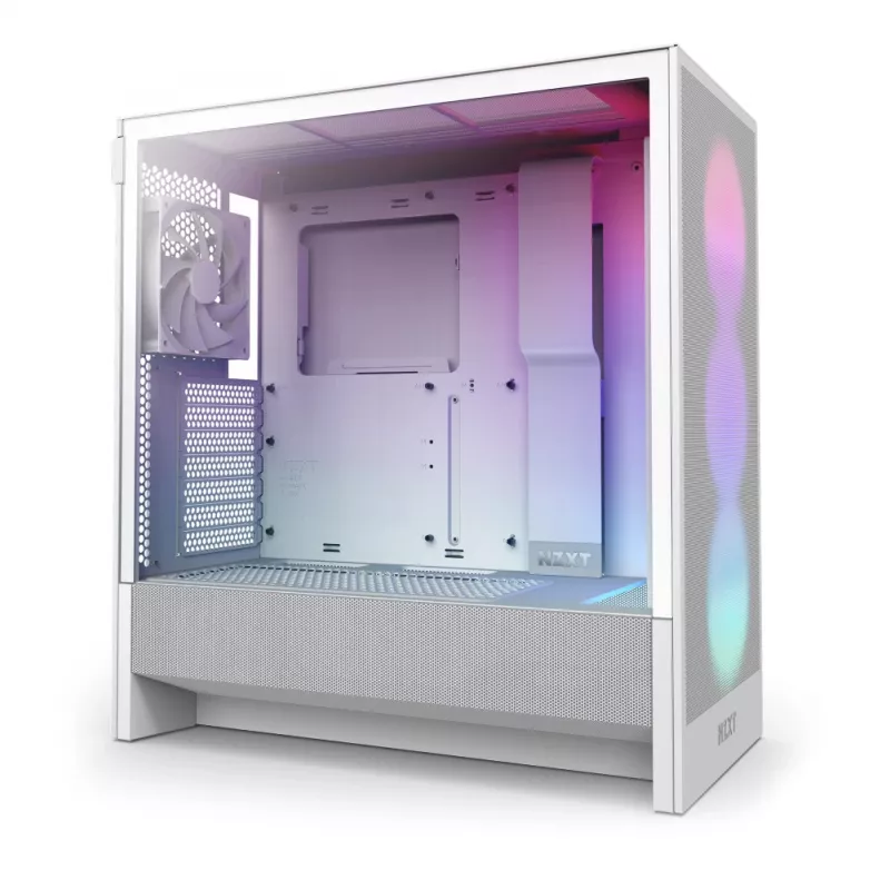 NZXT CPU korpuss H7 Flow 2024 RGB Mid Tower Airflow ATX balts