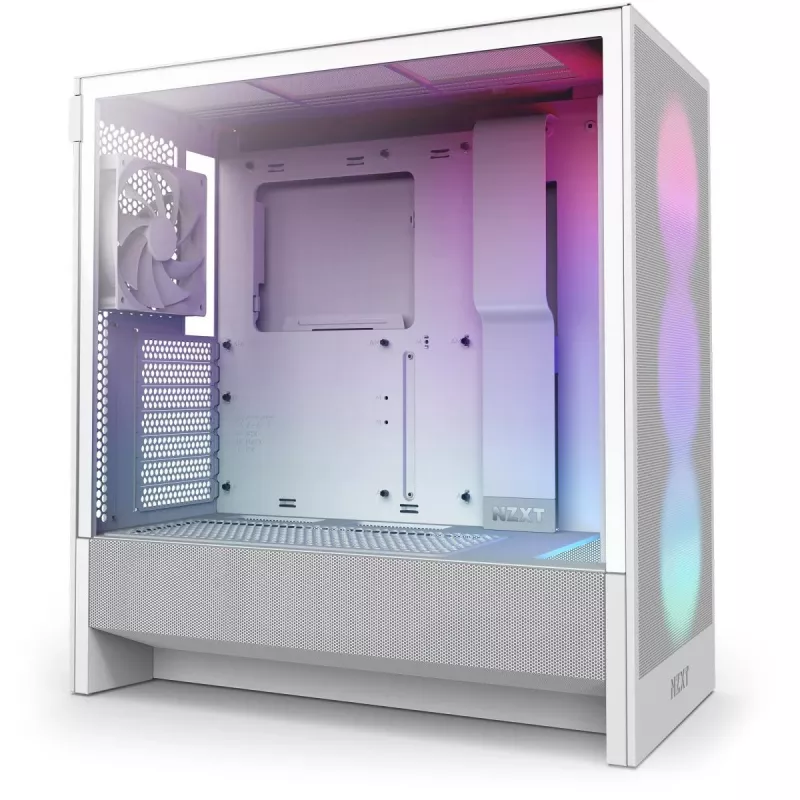 NZXT CPU korpuss H7 Flow 2024 RGB Mid Tower Airflow ATX balts