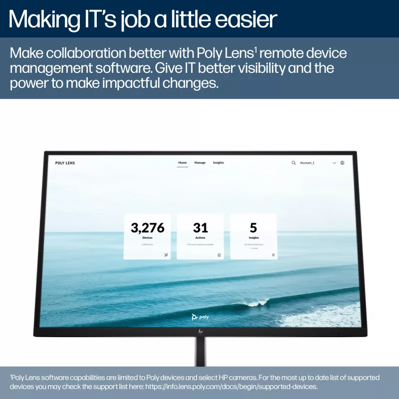 HP Poly Studio E60 viedā kamera 4K MPTZ ar 12x optisko tālummaiņu