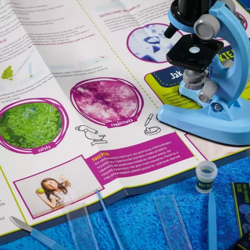 Izglītojošais mikroskops Liscianigiochi Im A Genius 304-PL97388 — bērnu optiskais komplekts ar palielinājumu mācībām