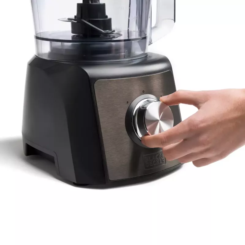 Virtuves kombains Melns & Decker BXFPA1200E — 1200 W, 1,5 L bļoda, 2 ātrumi, impulsa funkcija, nerūsējošā tērauda korpuss