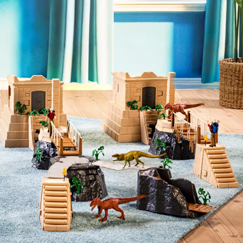 Action/Adventure Schleich Conquest of the Dino Temple Mega Set Multicolour