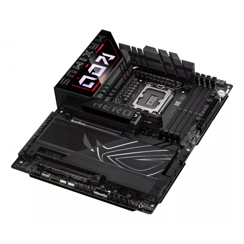 Mātesplate ASUS ROG MAXIMUS Z890 HERO — Intel Z890, LGA 1851, ATX, DDR5, 4 DIMM, 6x M.2, Wi‑Fi 7, 2.5Gb LAN
