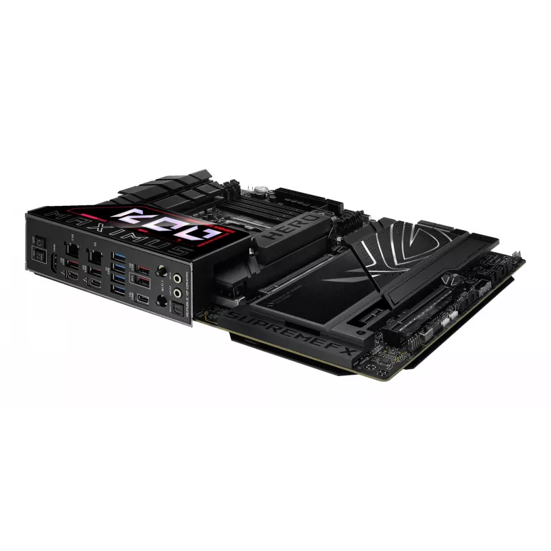 Mātesplate ASUS ROG MAXIMUS Z890 HERO — Intel Z890, LGA 1851, ATX, DDR5, 4 DIMM, 6x M.2, Wi‑Fi 7, 2.5Gb LAN