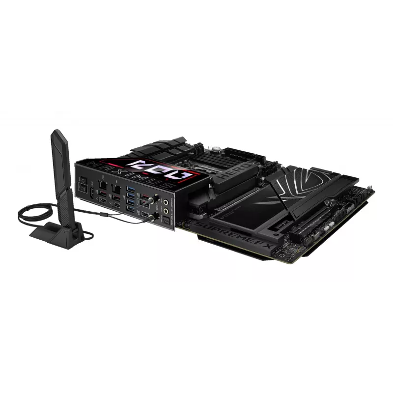 Mātesplate ASUS ROG MAXIMUS Z890 HERO — Intel Z890, LGA 1851, ATX, DDR5, 4 DIMM, 6x M.2, Wi‑Fi 7, 2.5Gb LAN